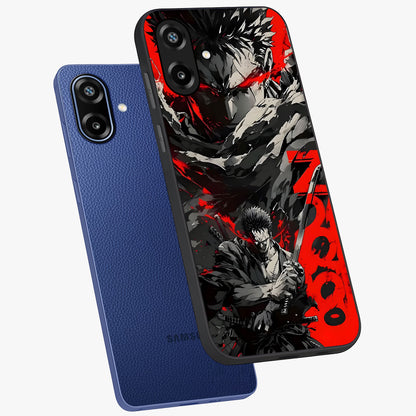 Demon Sword Resolve Glass Case displayed in angled mockup highlighting powerful demon sword illustration with dark fantasy aesthetic.