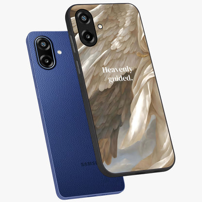 Divine Winged Grace Glass Case displayed in angled mockup highlighting graceful wing design with divine aesthetic style.