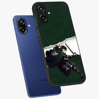 Emerald War Vanguard Glass Case displayed in angled mockup highlighting intense battle inspired design with emerald tone aesthetic.