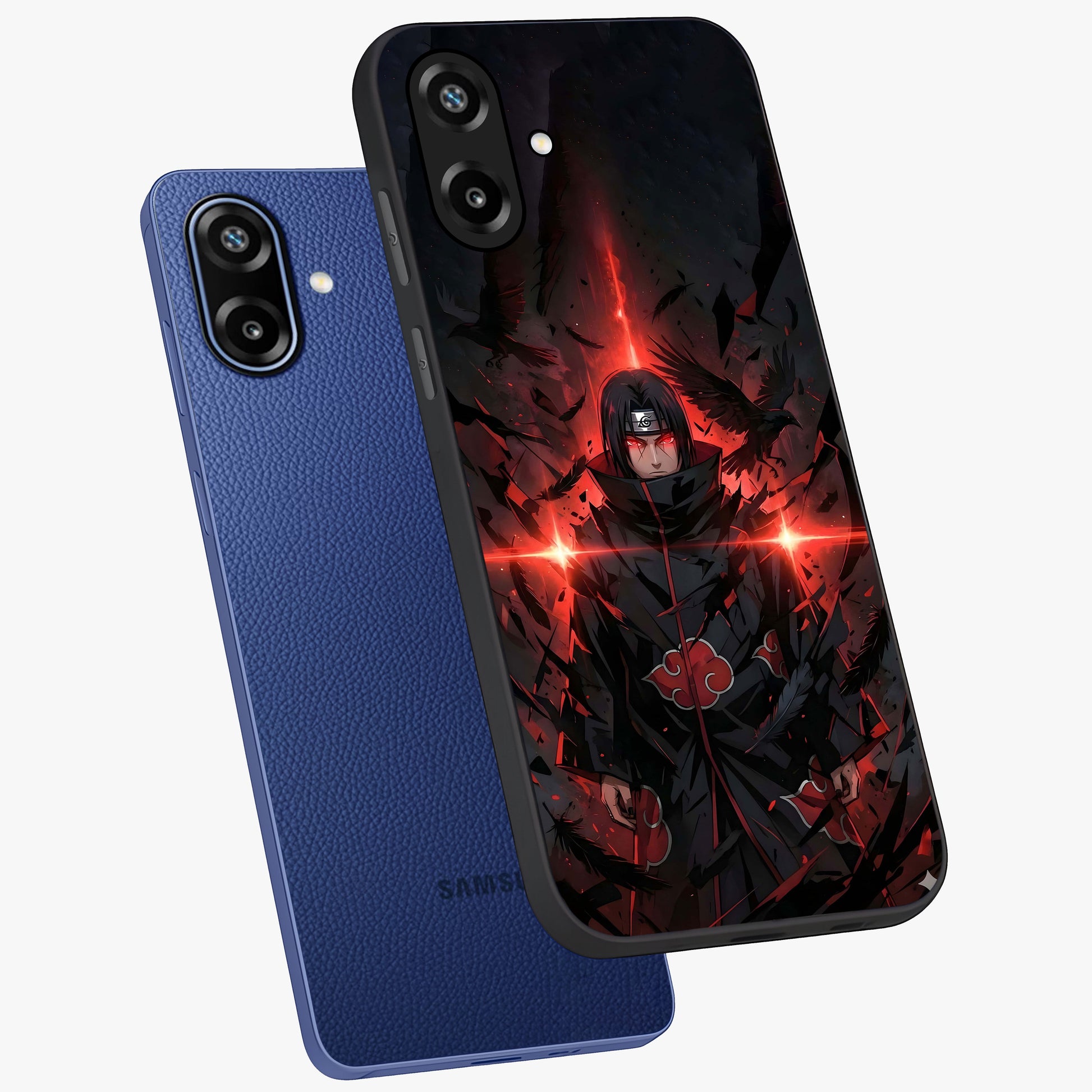 Focused Blade Discipline Glass Case displayed in angled mockup highlighting clean minimal text artwork with modern aesthetic style.