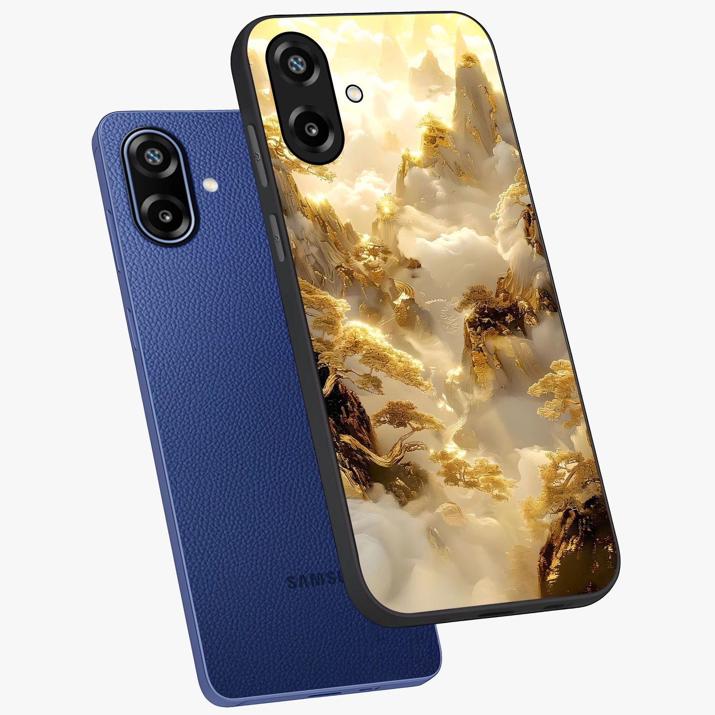 Gates Of Illumination Glass Case displayed in angled mockup highlighting radiant portal inspired design with fantasy aesthetic.