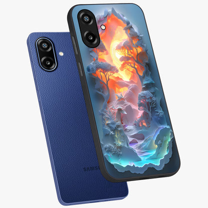 Glow Forest Portal Glass Case displayed in angled mockup highlighting mystical forest design with magical glowing aesthetic.