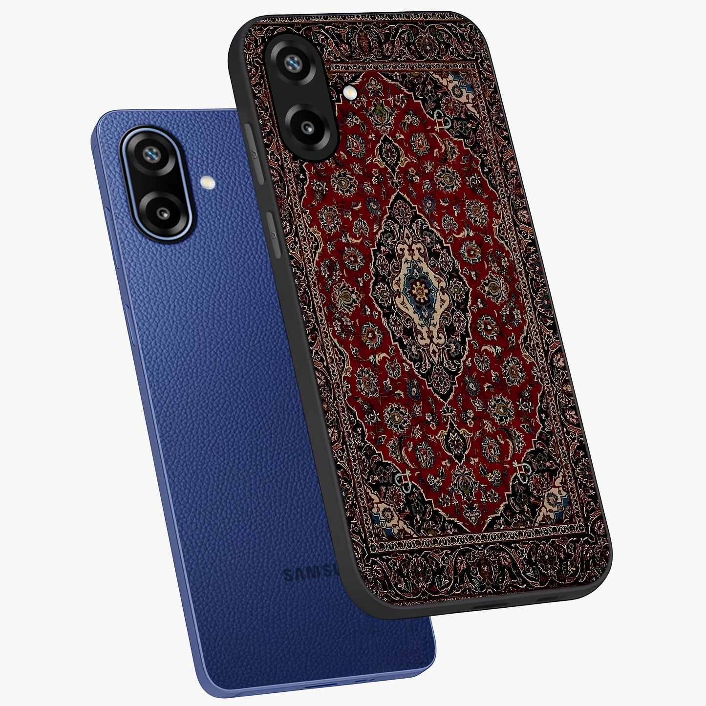 Heritage Carpet Royale Glass Case displayed in angled mockup highlighting intricate royal carpet design with heritage aesthetic.