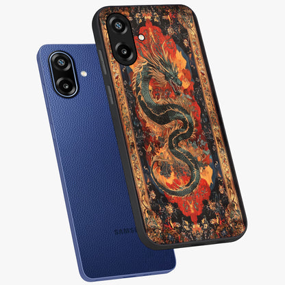 Inferno Dragon Soul Glass Case displayed in angled mockup highlighting powerful dragon illustration with inferno aesthetic.