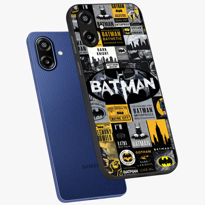 Knight Gotham Rise Glass Case displayed in angled mockup highlighting powerful knight silhouette design with dramatic aesthetic.