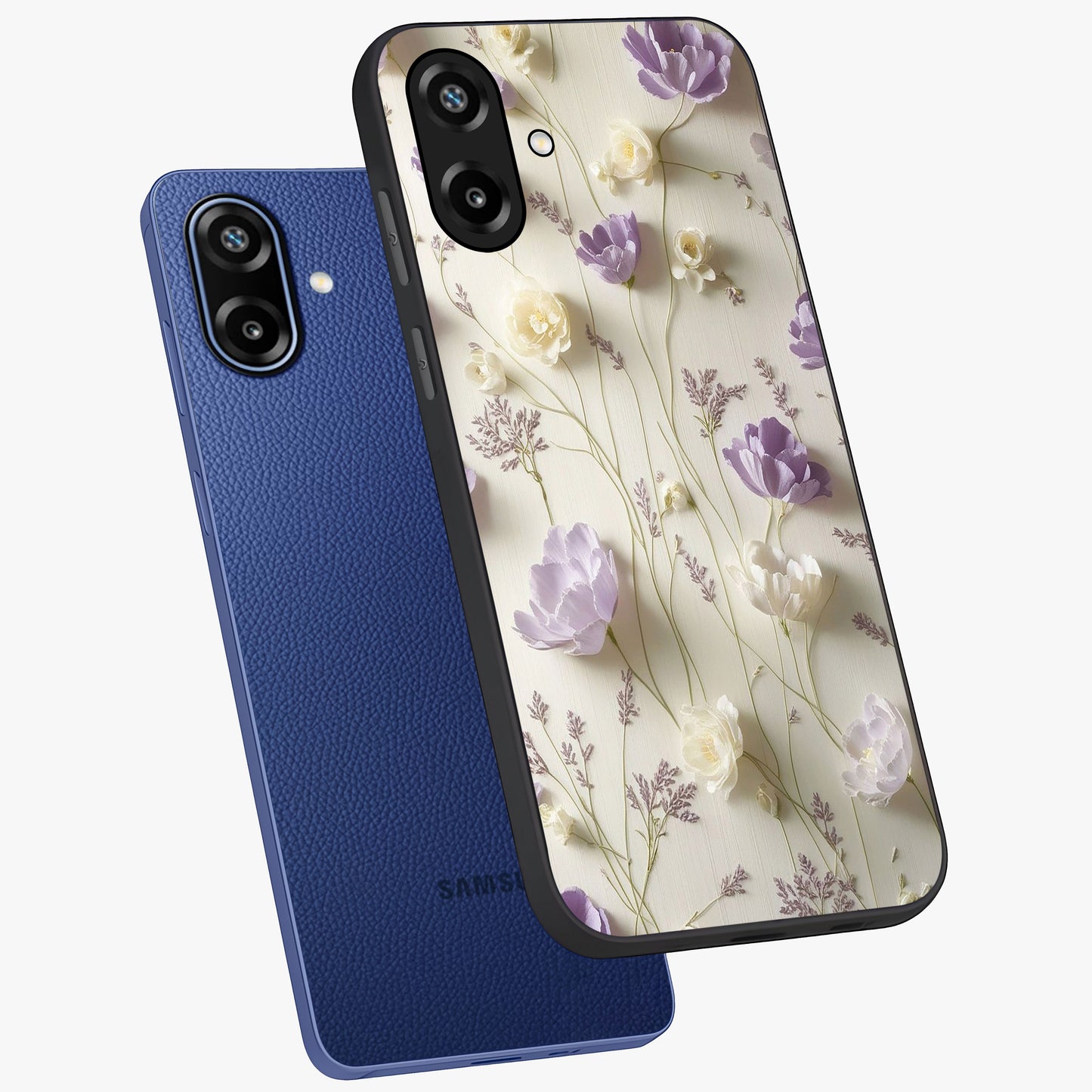 Lilac Breeze Harmony Glass Case displayed in angled mockup highlighting calm lilac breeze design with soothing aesthetic style.