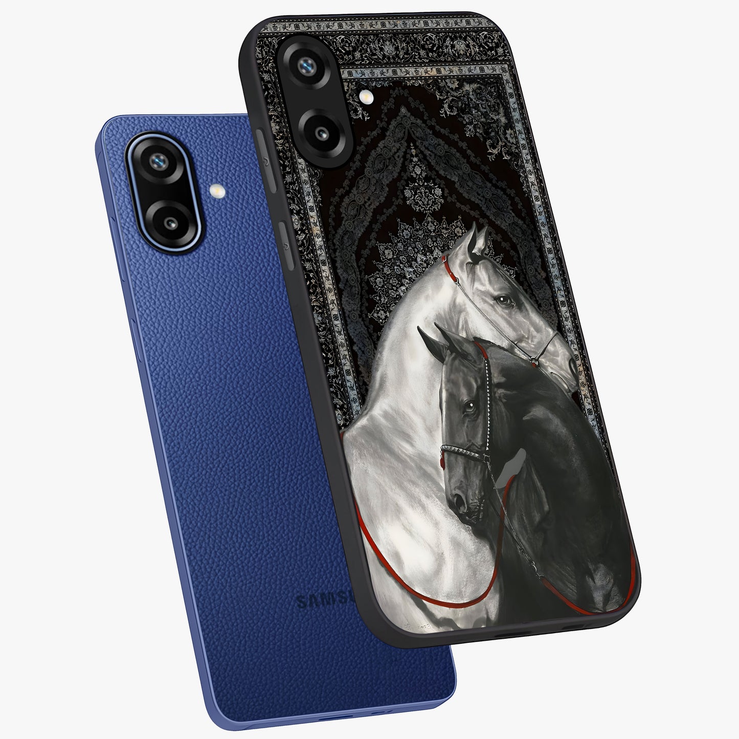 Majestic Ride Legacy Glass Case displayed in angled mockup highlighting sleek vehicle design with bold racing aesthetic.