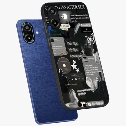 Midnight Love Echo Glass Case displayed in angled mockup highlighting elegant love inspired design with deep aesthetic style.