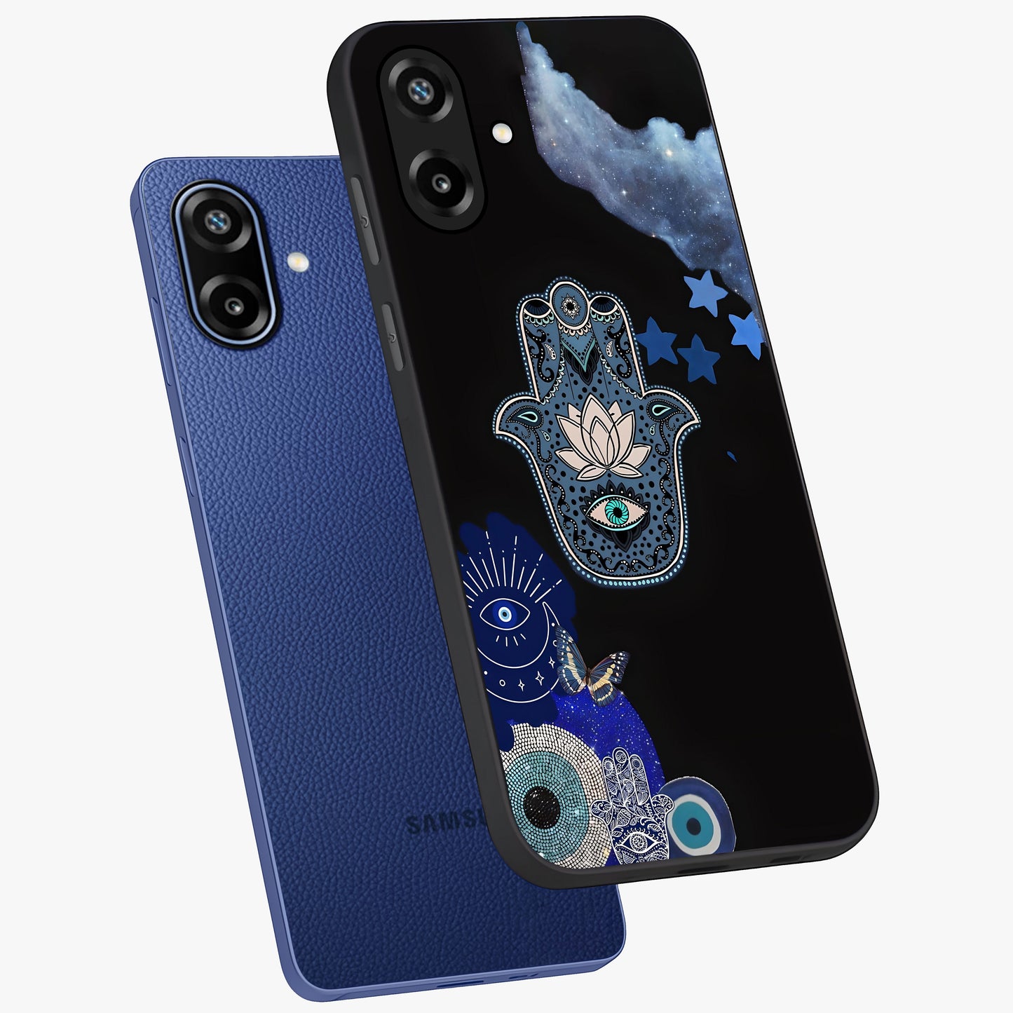 Mystic Hand Aura Glass Case displayed in angled mockup highlighting magical aura design with spiritual aesthetic style.