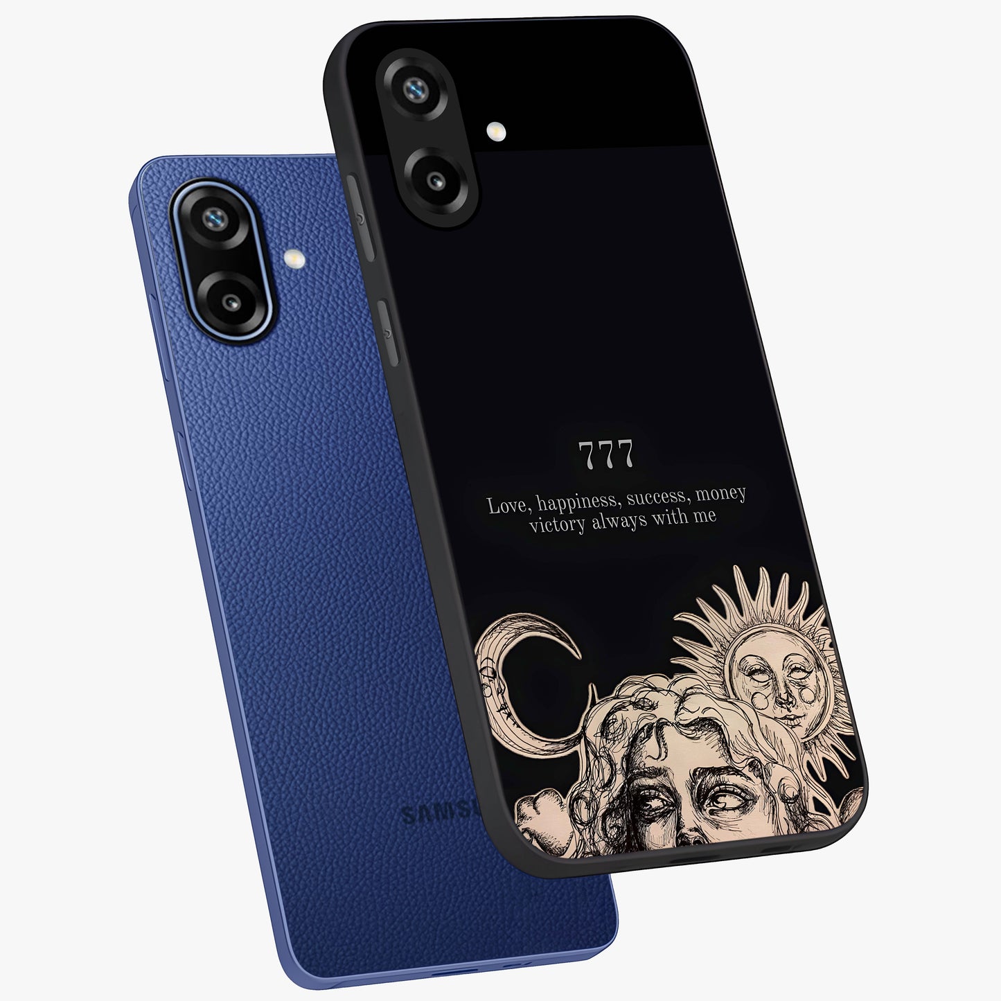 Mystic Victory Aura Glass Case displayed in angled mockup highlighting energetic aura design with bold mystical aesthetic.