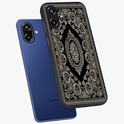 Noir Bloom Elegance Glass Case displayed in angled mockup highlighting refined flower design with stylish noir aesthetic.