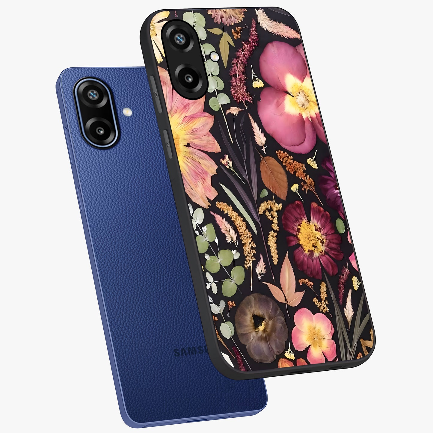 Petal Dream Tapestry Glass Case displayed in angled mockup highlighting decorative petal pattern with elegant botanical aesthetic.
