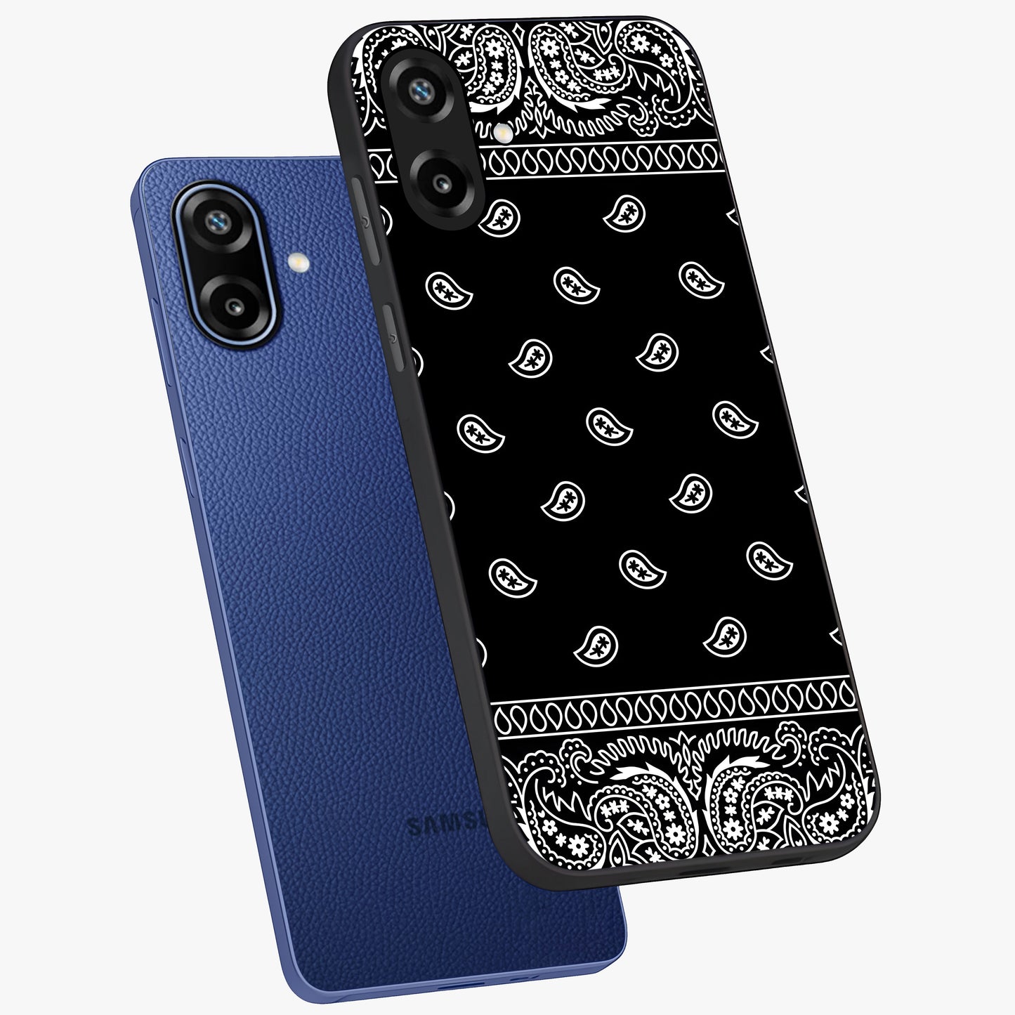 Retro Rebel Threads Glass Case displayed in angled mockup highlighting retro inspired graphic design with rebellious aesthetic.