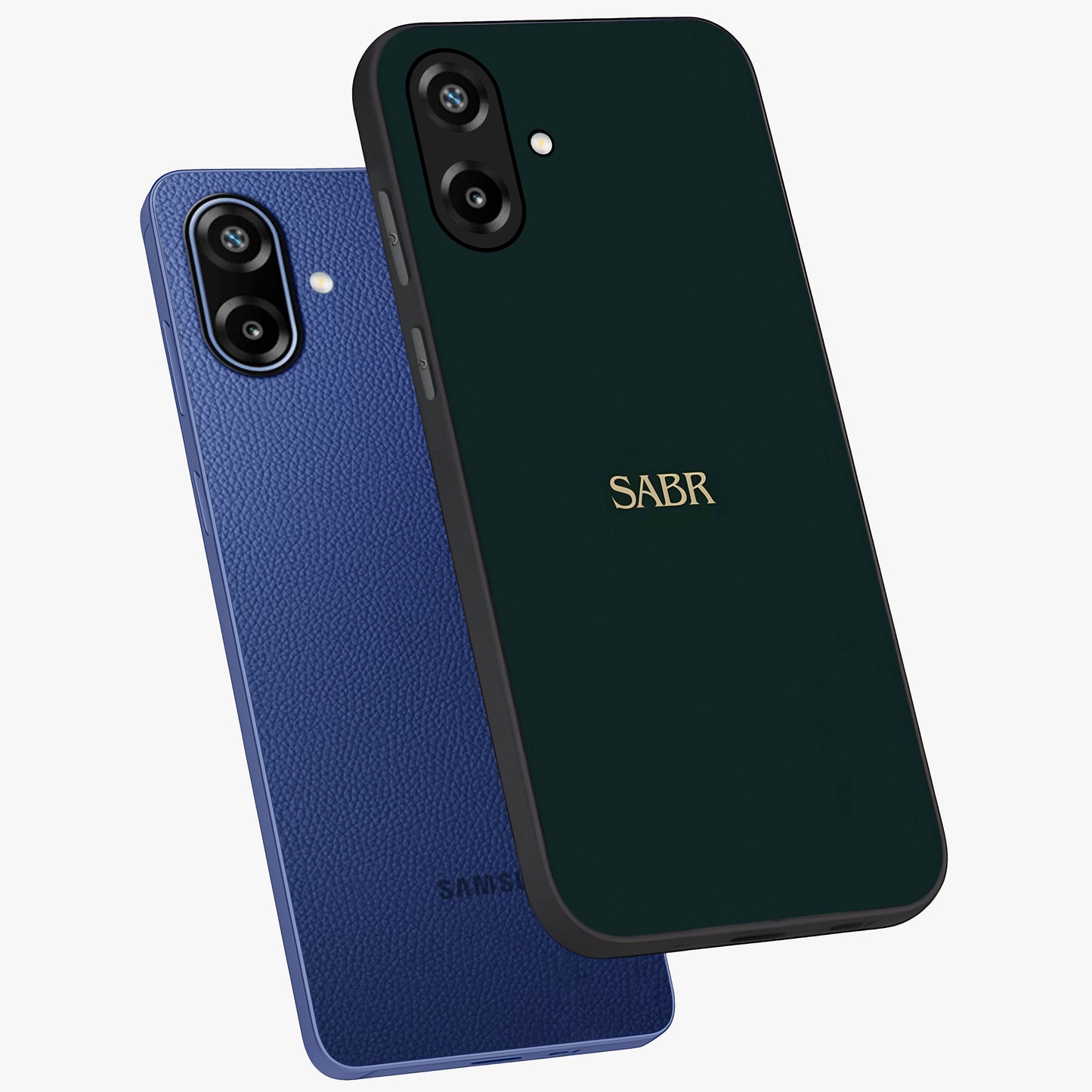 Sabr Minimal Patience Glass Case displayed in angled mockup highlighting simple inspirational design with clean aesthetic style.
