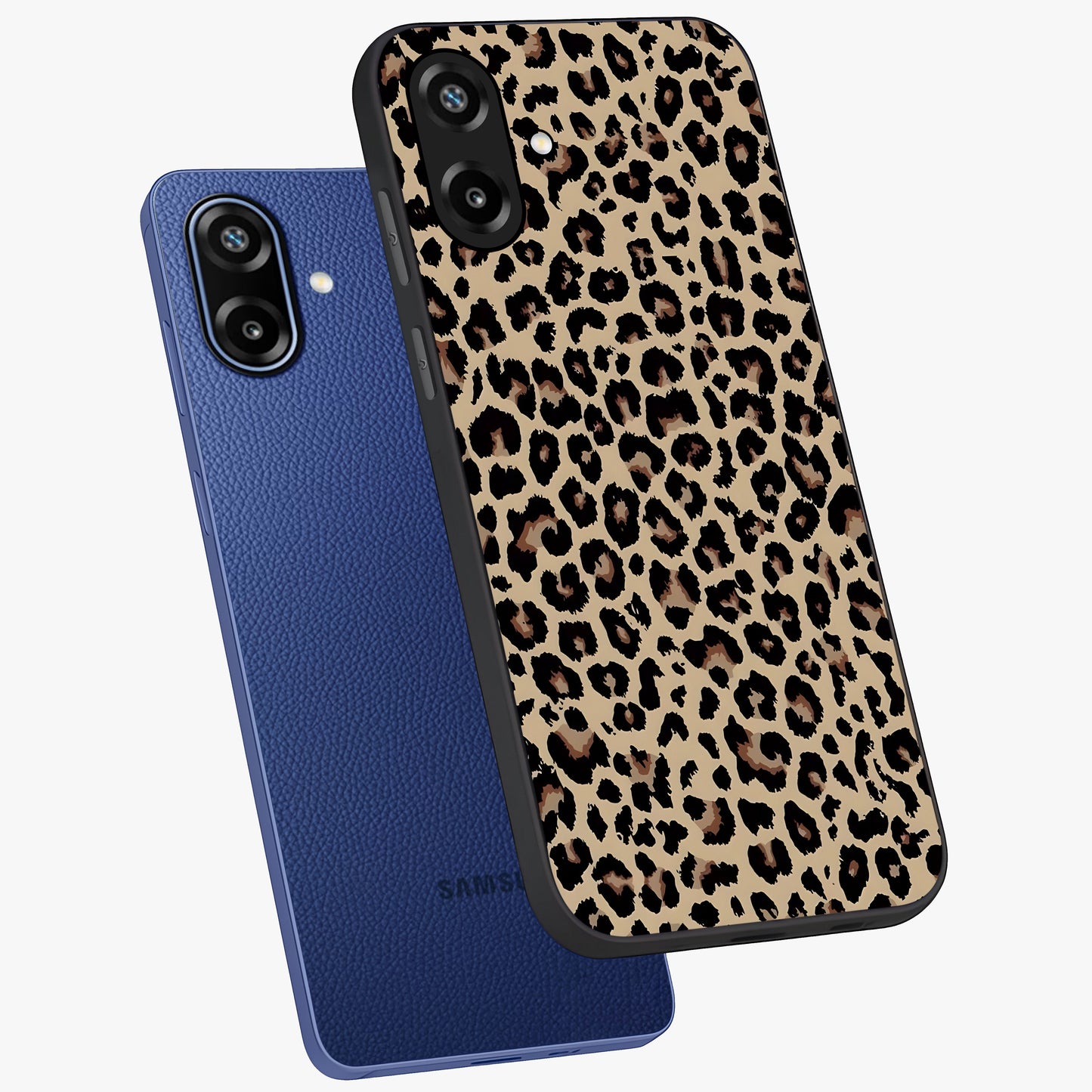 Savage Chic Pattern Glass Case displayed in angled mockup highlighting bold fashion inspired design with chic aesthetic.