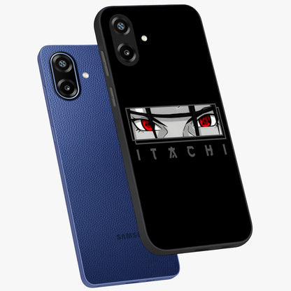 Scarlet Gaze Dominance Glass Case displayed in angled mockup highlighting intense visual design with bold scarlet aesthetic.