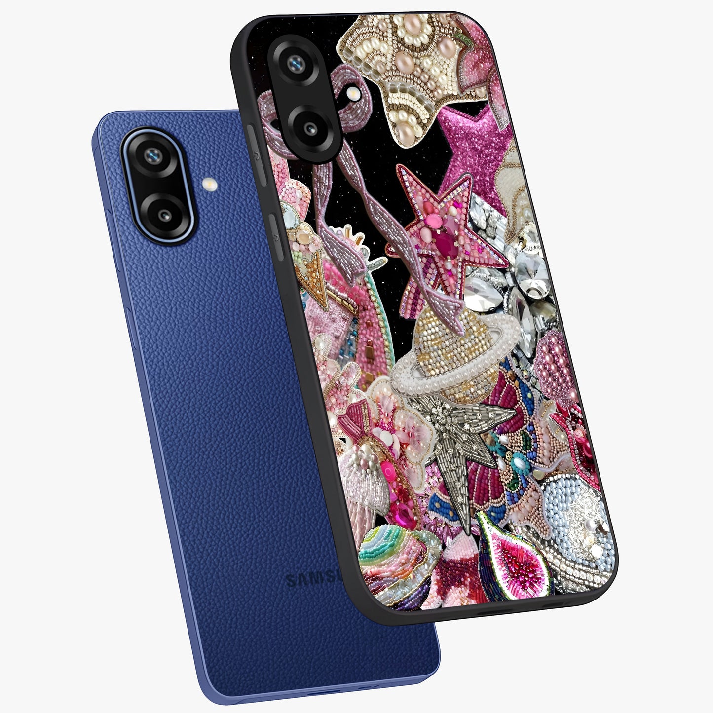 Starlit Jewel Dream Glass Case displayed in angled mockup highlighting glowing celestial jewel design with dreamy aesthetic.