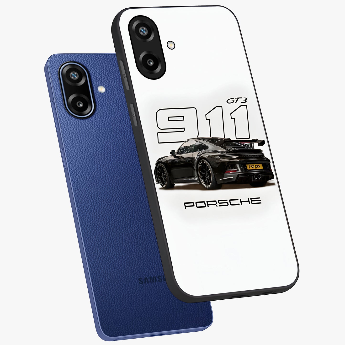 Turbo Legacy Icon Glass Case displayed in angled mockup highlighting dynamic automotive design with performance aesthetic.
