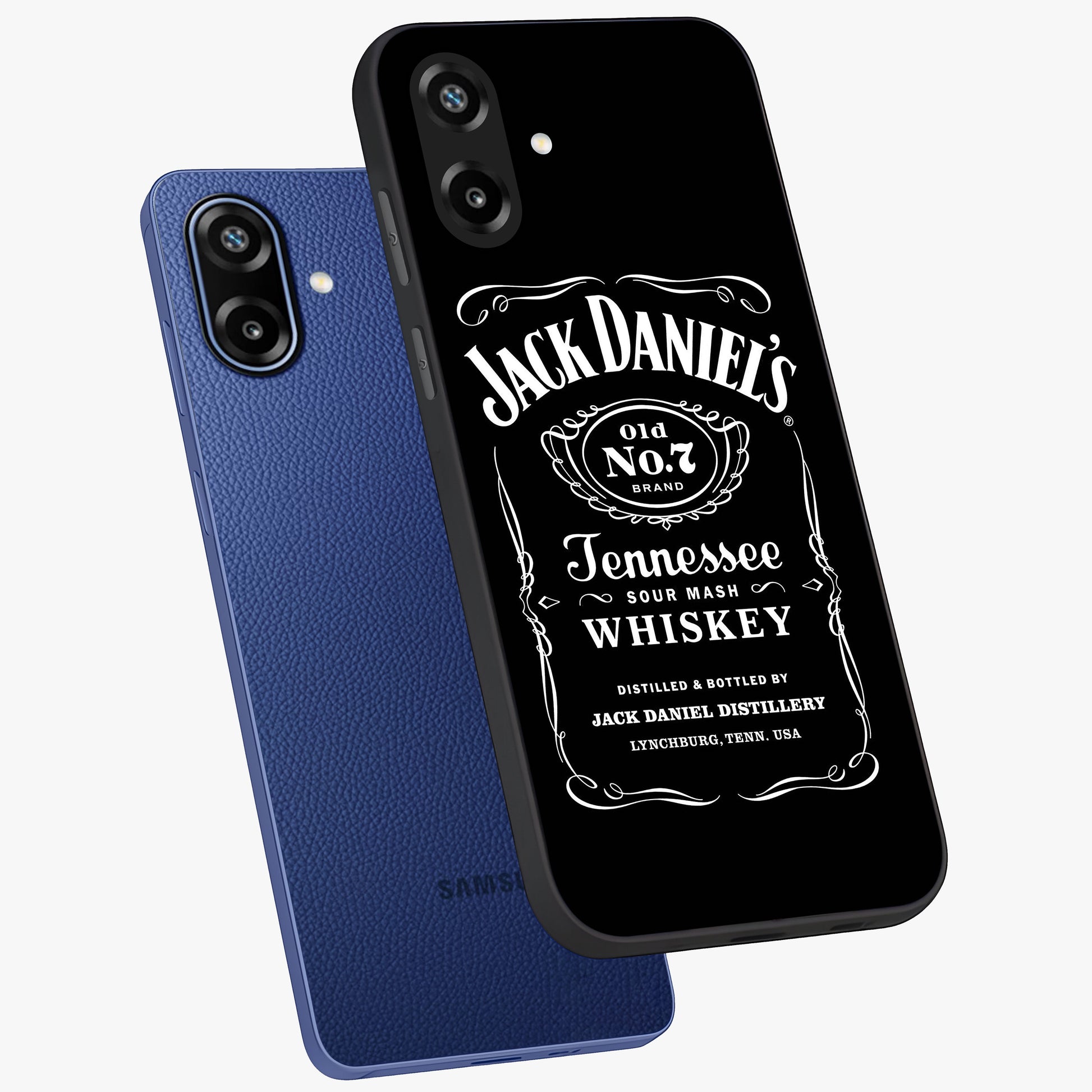 Vintage Whiskey Heritage Glass Case displayed in angled mockup highlighting retro beverage themed design with heritage aesthetic.