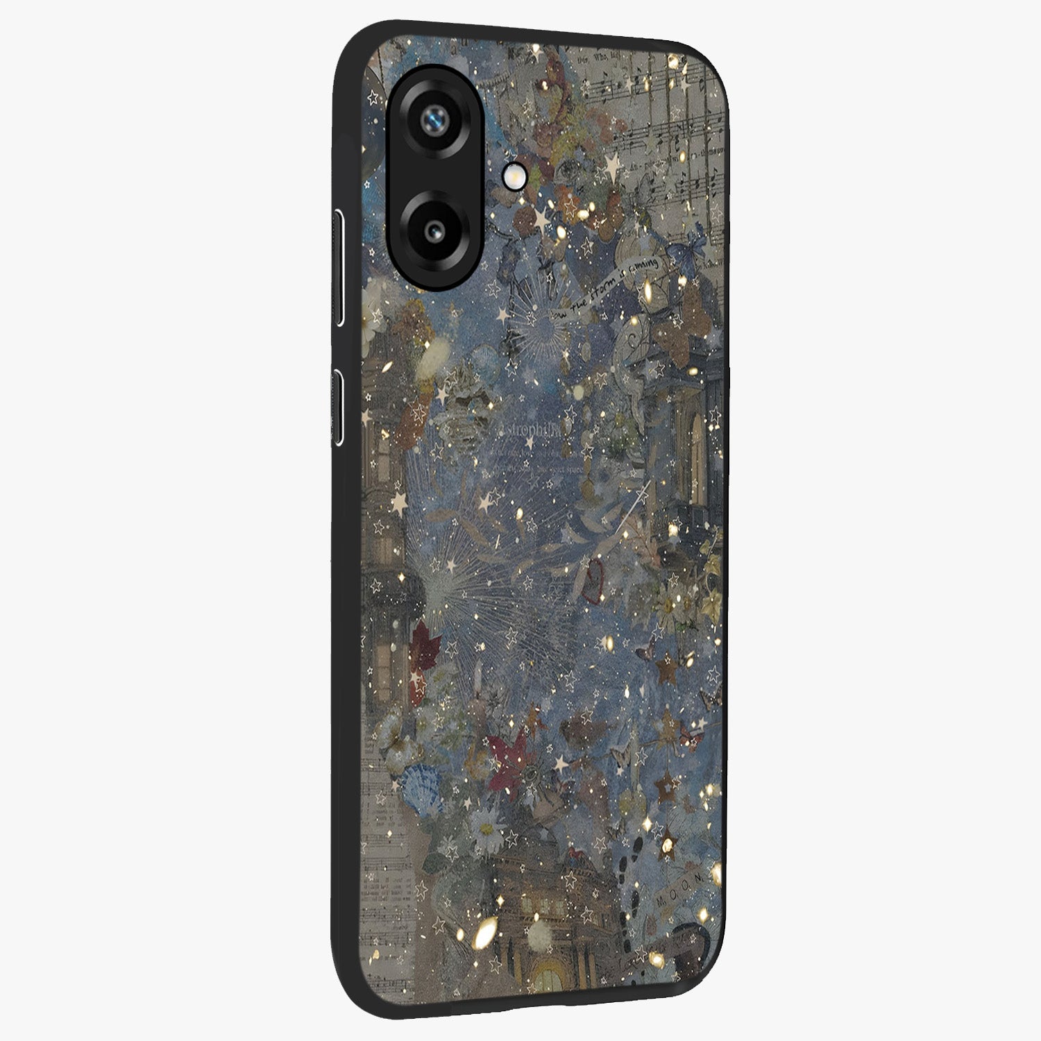 Aesthetic Astrolophia Glass Case upright view showcasing soft aesthetic theme with stylish modern look.