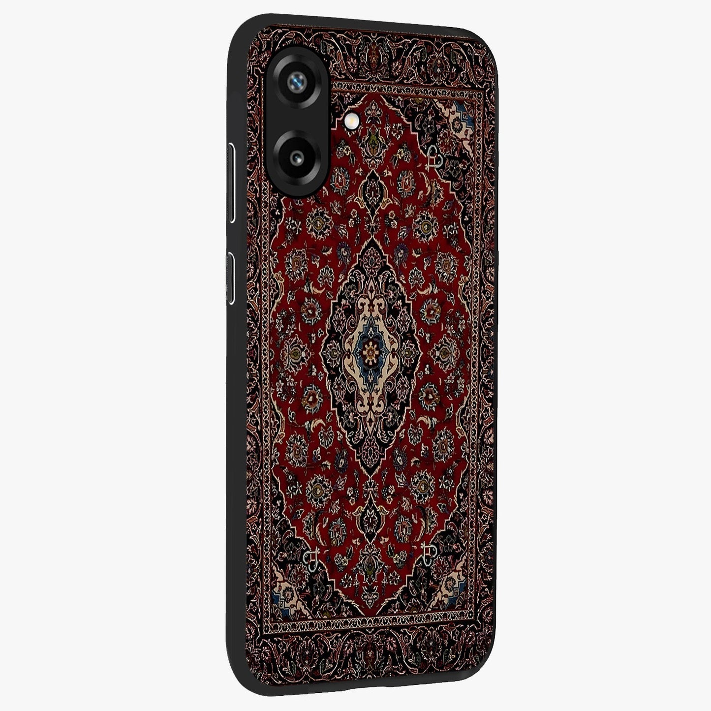 Heritage Carpet Royale Glass Case upright view showcasing detailed ornamental artwork with luxurious traditional theme.
