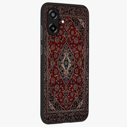 Heritage Carpet Royale Glass Case upright view showcasing detailed ornamental artwork with luxurious traditional theme.
