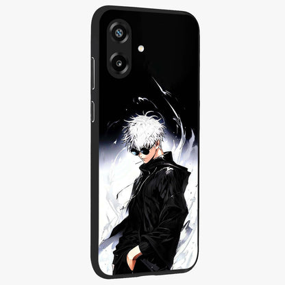 Limitless Shadow King Glass Case upright view showcasing bold shadow warrior artwork with epic fantasy theme.