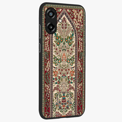 Persian Inspired Glass Case upright view showcasing decorative Persian artwork with rich heritage theme.