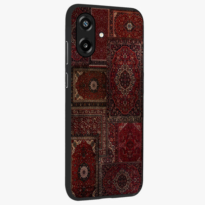 Persian Velvet Tale Glass Case upright view showcasing elegant Persian artwork with classic heritage theme.