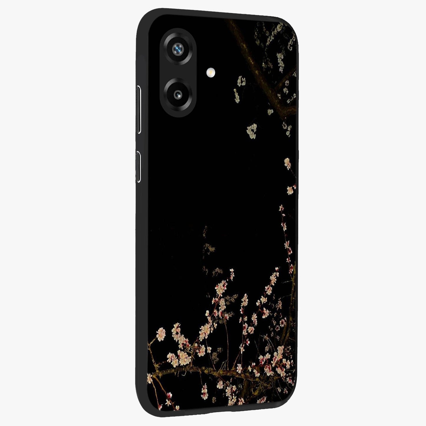 Petal Moon Light With Custom Name Glass Case upright view showcasing elegant floral moon artwork with personalized aesthetic.