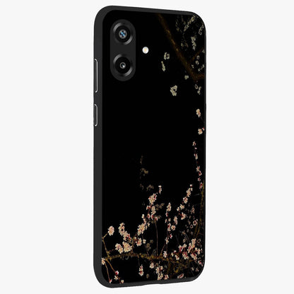 Petal Moon Light With Custom Name Glass Case upright view showcasing elegant floral moon artwork with personalized aesthetic.