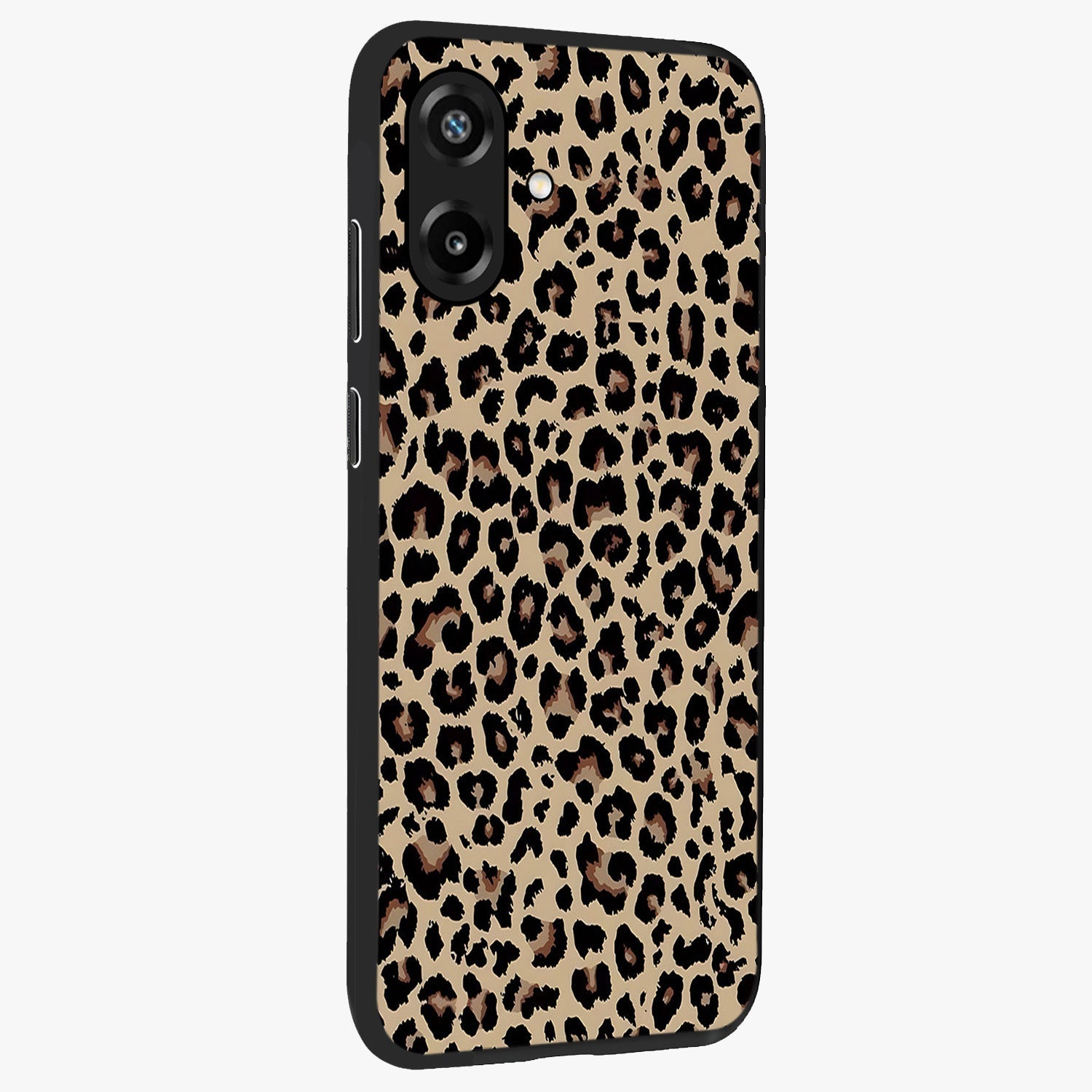 Savage Chic Pattern Glass Case upright view showcasing trendy decorative artwork with edgy fashion theme.