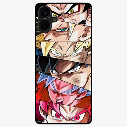 Anime Character Glass Case showing flat back view with vibrant anime artwork and glossy glass finish.