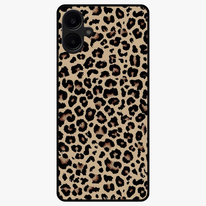 Savage Chic Pattern Glass Case showing flat back view with stylish patterned artwork and glossy glass finish.