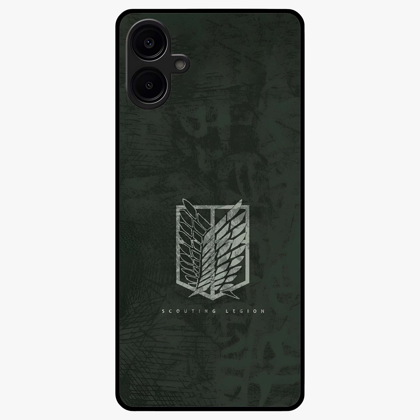 Wings Of Freedom Glass Case showing flat back view with symbolic wings artwork and glossy glass finish.