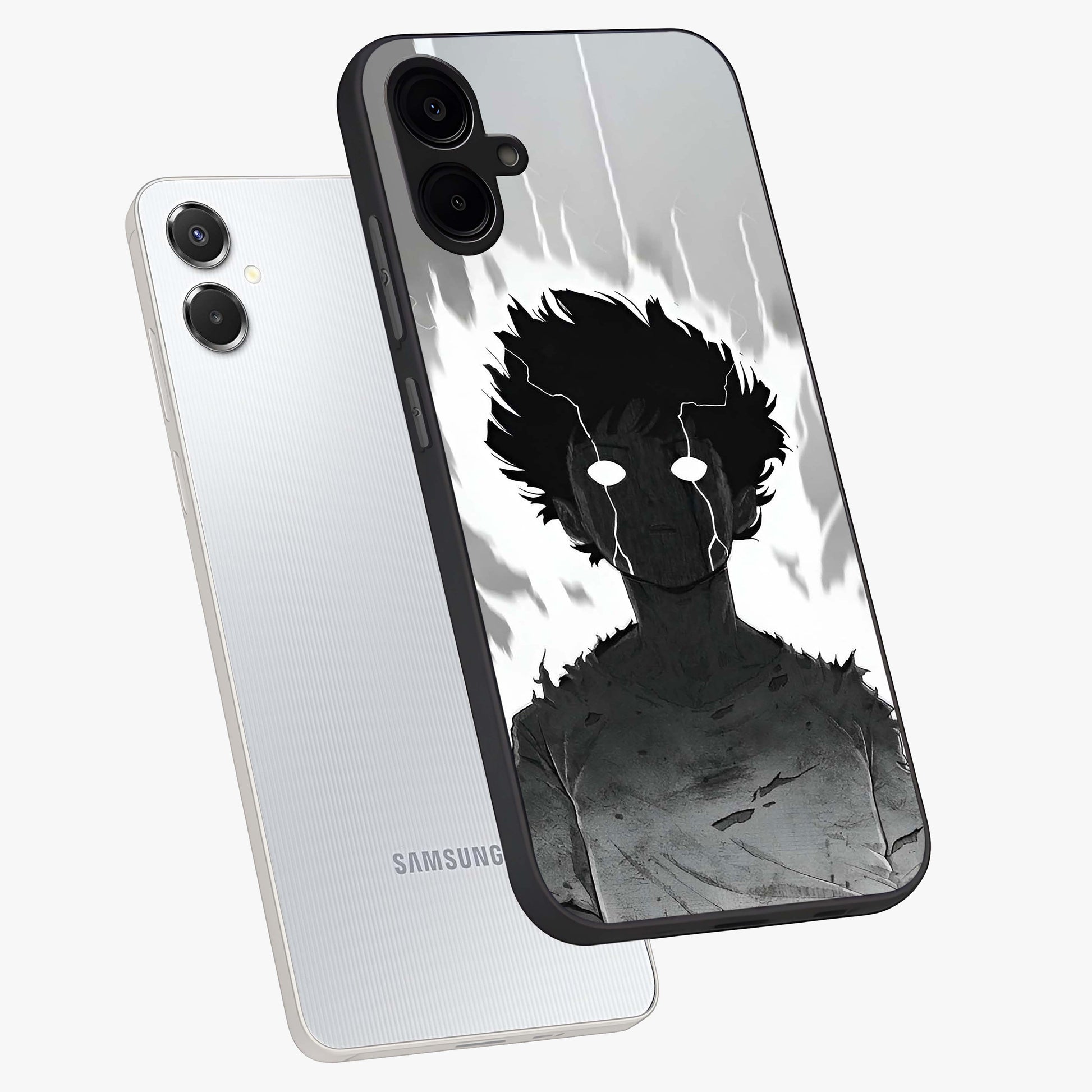 Awakened Inner Rage Glass Case displayed in angled mockup highlighting powerful graphic design and bold artistic theme.
