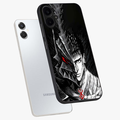 Berserker Blood Oath Glass Case displayed in angled mockup highlighting dark fantasy graphic design and powerful theme.