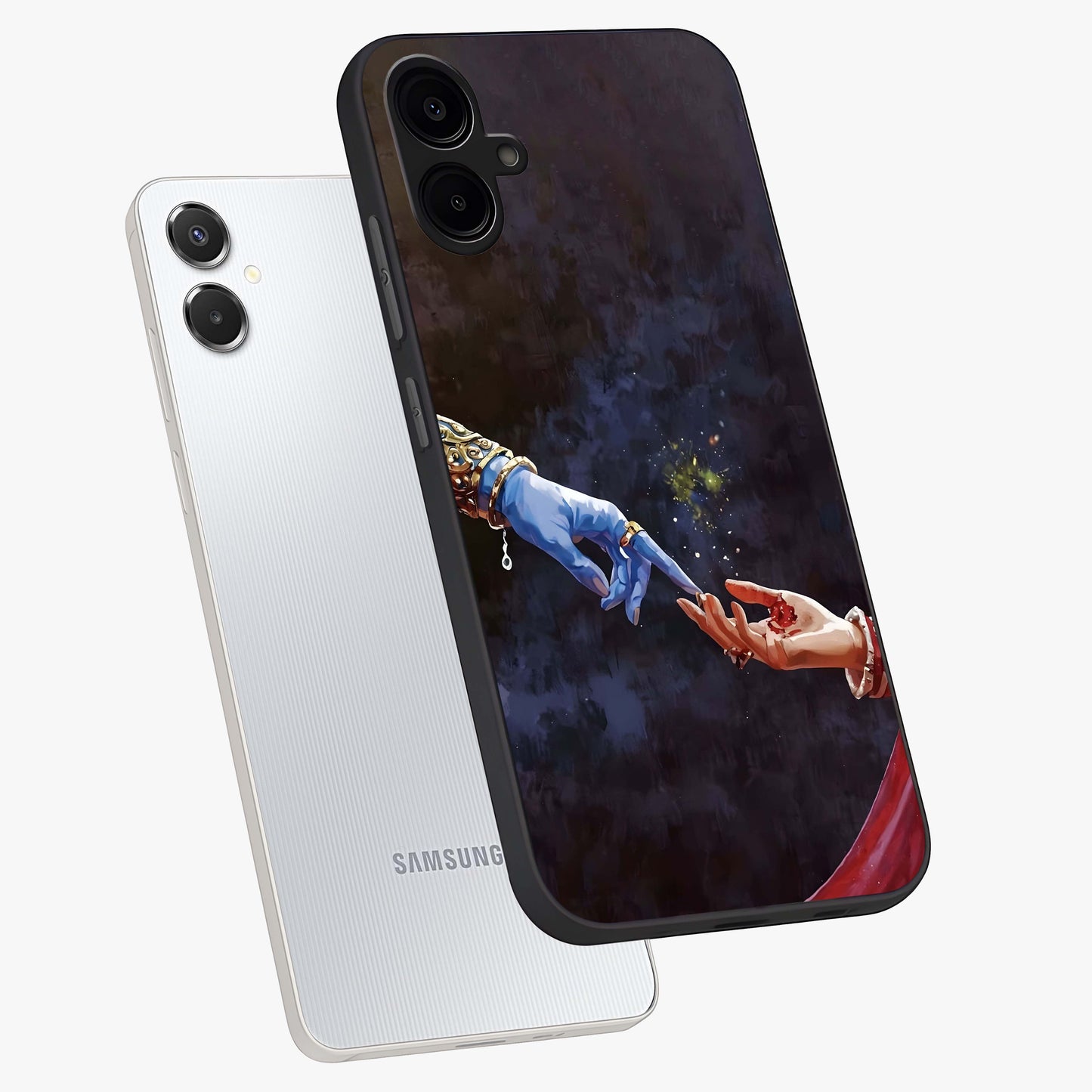 Divine Touch Eternal Glass Case displayed in angled mockup highlighting elegant divine inspired design with calm aesthetic style.