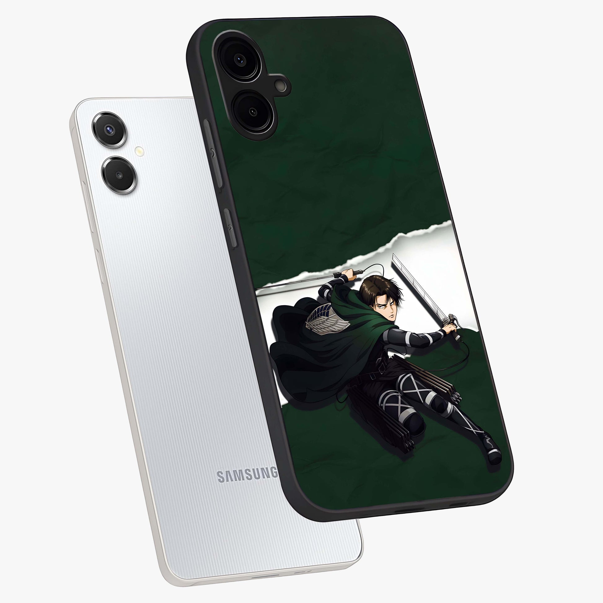 Emerald War Vanguard Glass Case displayed in angled mockup highlighting intense battle inspired design with emerald tone aesthetic.