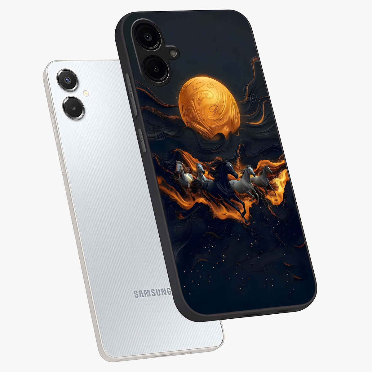 Golden Royal Heritage Glass Case displayed in angled mockup highlighting luxurious heritage design with golden aesthetic style.