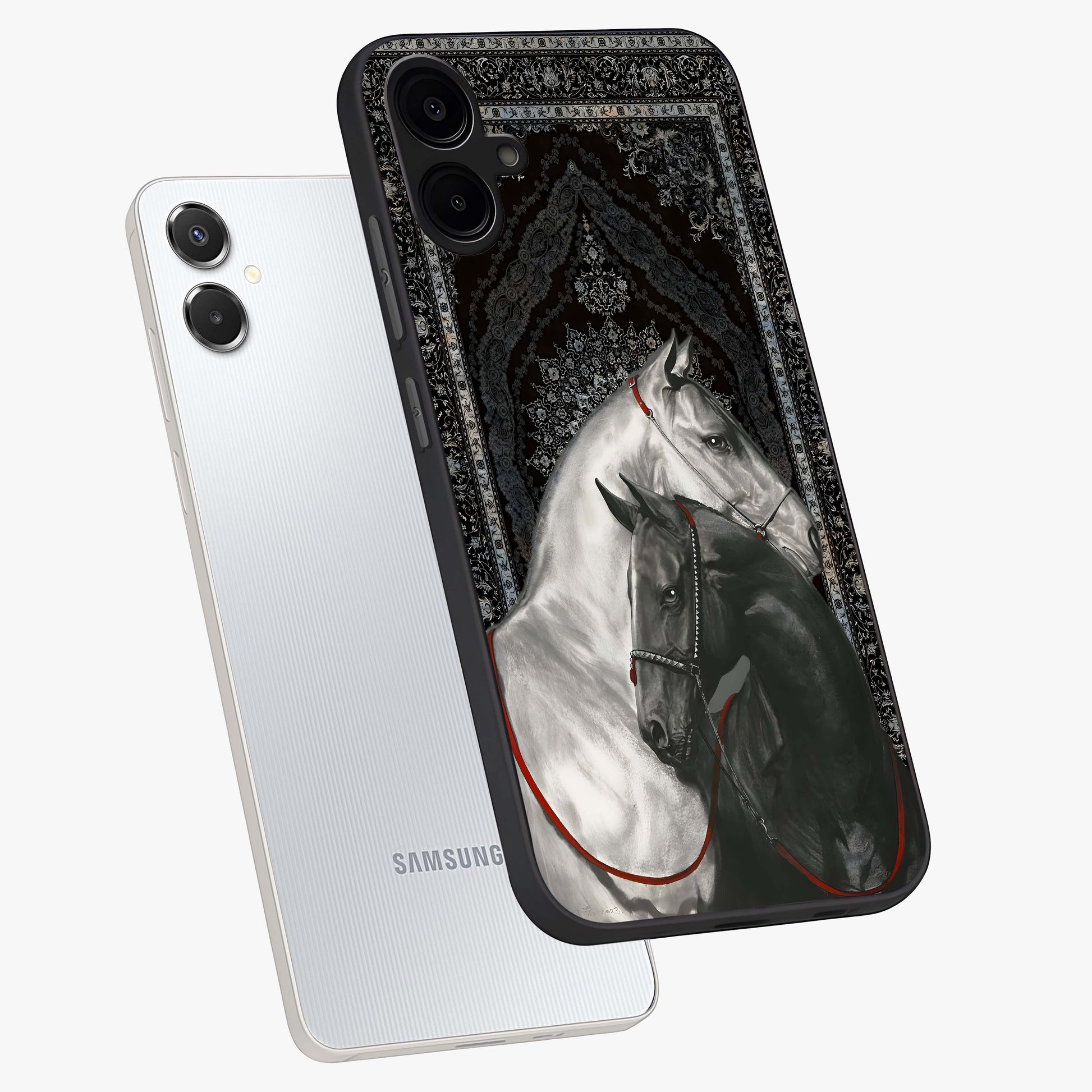 Majestic Ride Legacy Glass Case displayed in angled mockup highlighting sleek vehicle design with bold racing aesthetic.