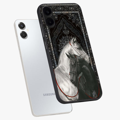Majestic Ride Legacy Glass Case displayed in angled mockup highlighting sleek vehicle design with bold racing aesthetic.
