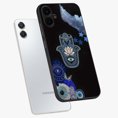 Mystic Hand Aura Glass Case displayed in angled mockup highlighting magical aura design with spiritual aesthetic style.