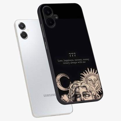 Mystic Victory Aura Glass Case displayed in angled mockup highlighting energetic aura design with bold mystical aesthetic.