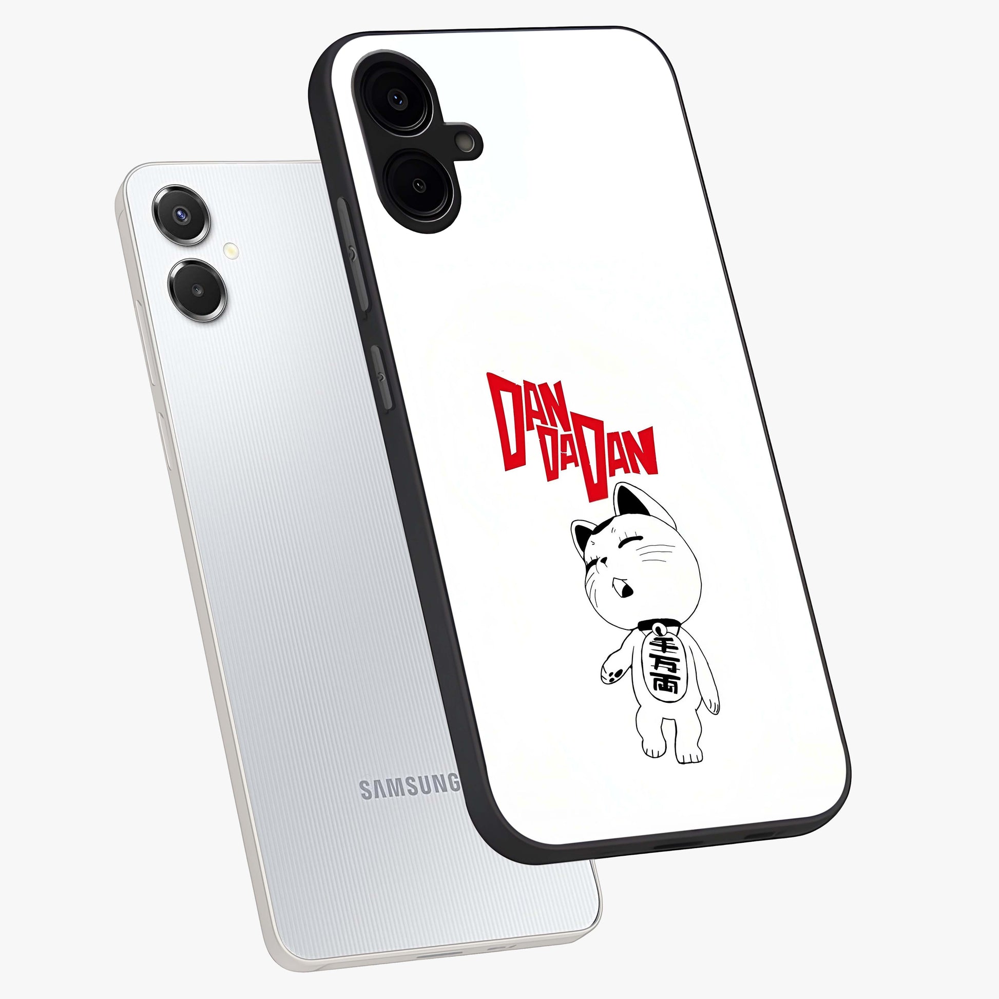 Playful Spirit Charm Glass Case displayed in angled mockup highlighting lively decorative design with playful aesthetic style.
