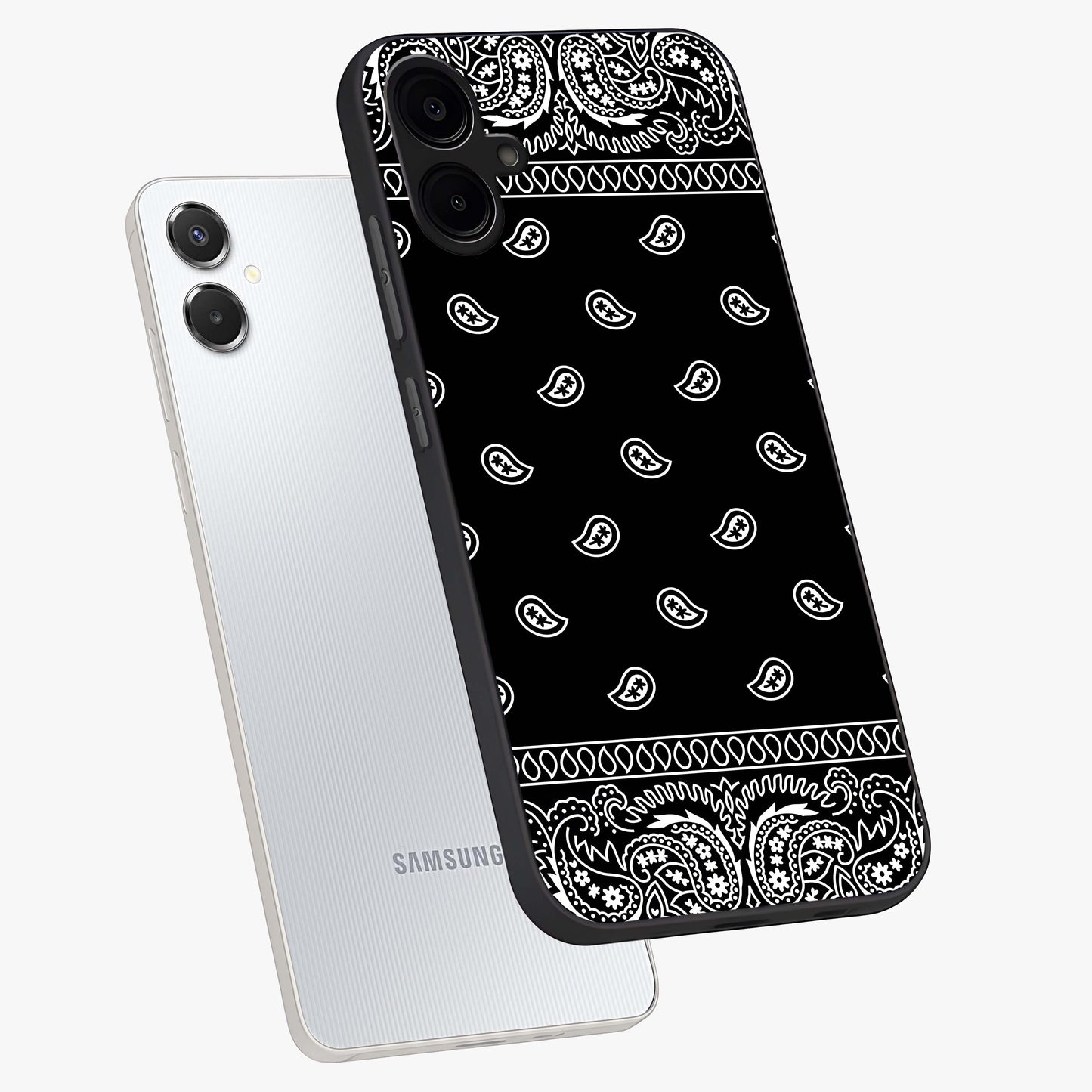 Retro Rebel Threads Glass Case displayed in angled mockup highlighting retro inspired graphic design with rebellious aesthetic.