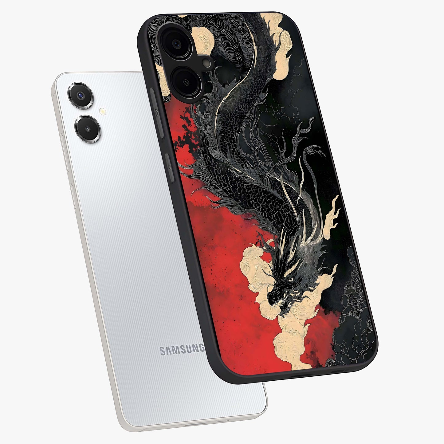 Shadow Dragon Fury Glass Case displayed in angled mockup highlighting powerful dragon illustration with dark fantasy aesthetic.