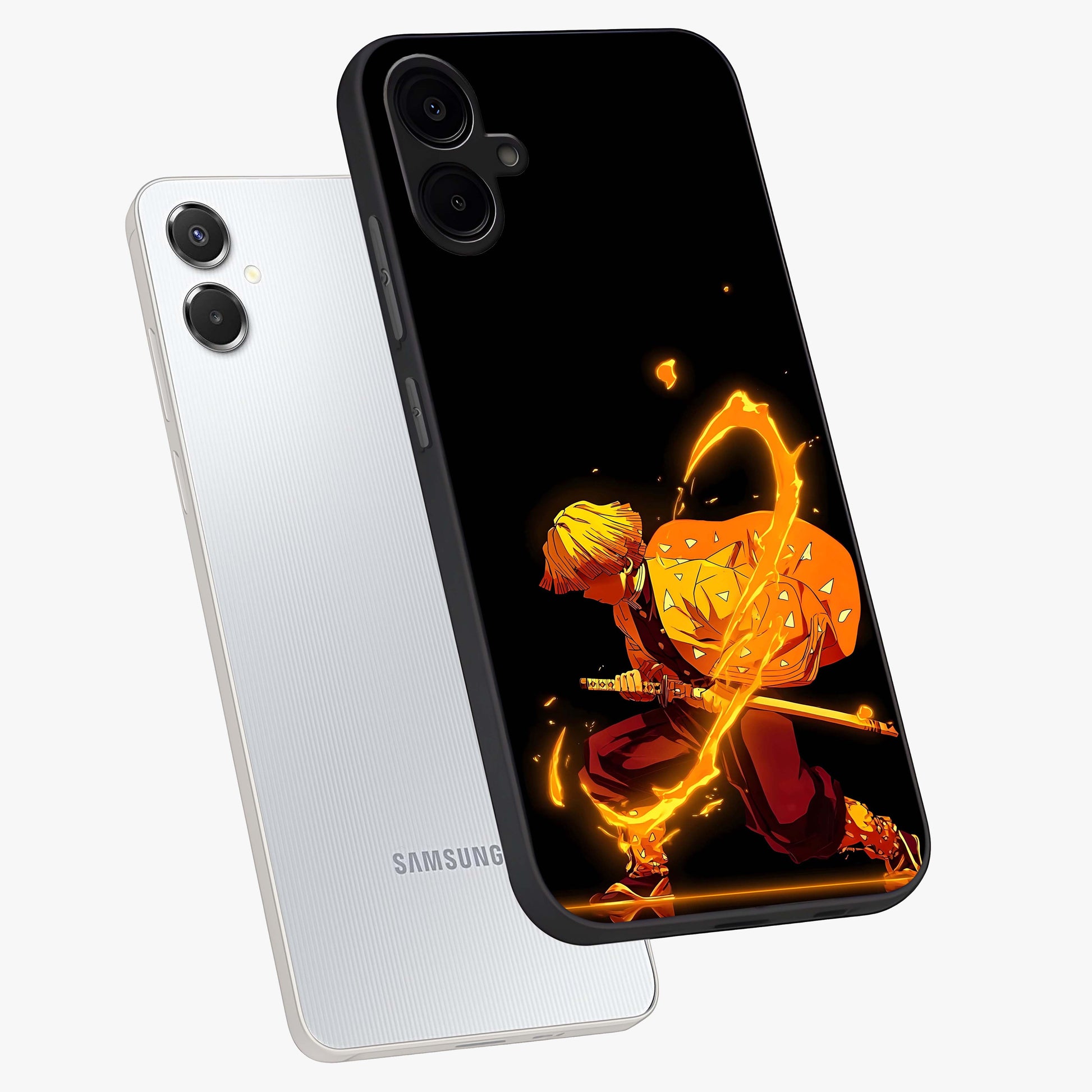 Thunder Flame Execution Glass Case displayed in angled mockup highlighting dramatic fire themed design with intense fantasy aesthetic.