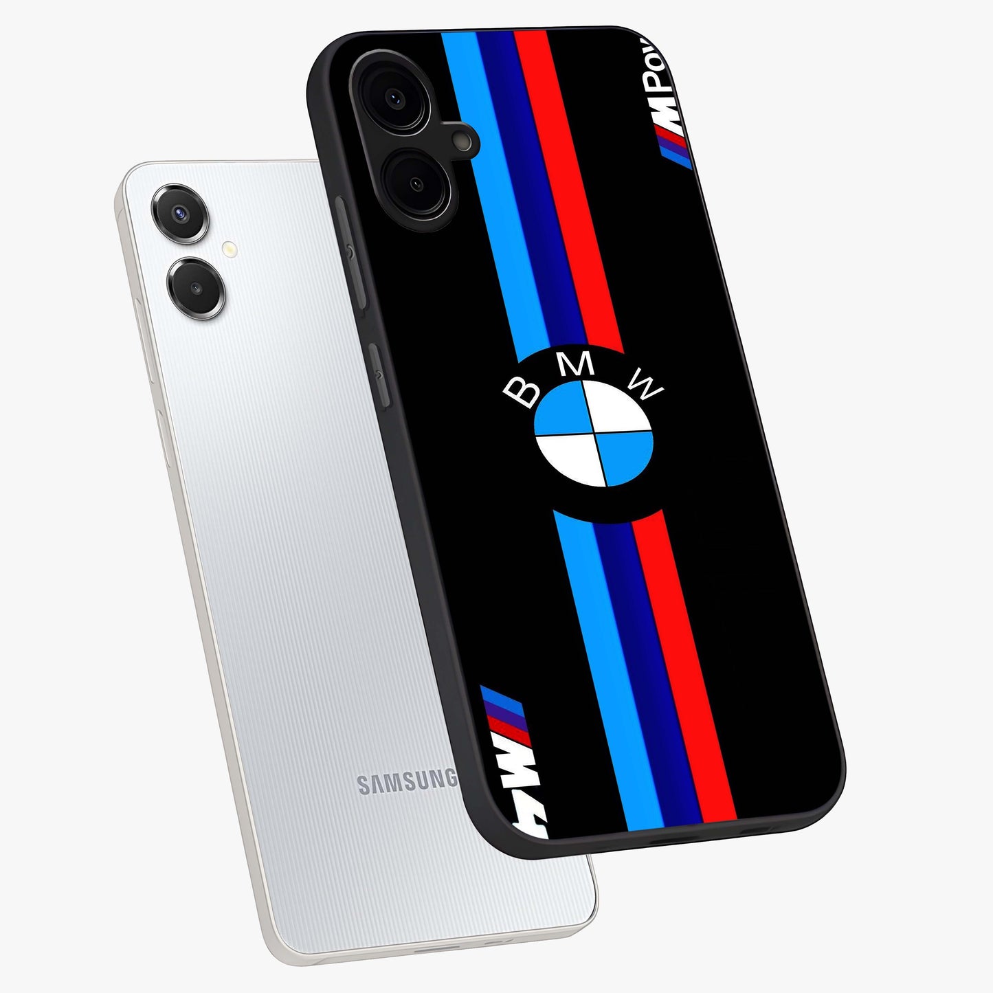 Turbo BMW Beast Glass Case displayed in angled mockup highlighting sleek racing car design with bold automotive aesthetic.