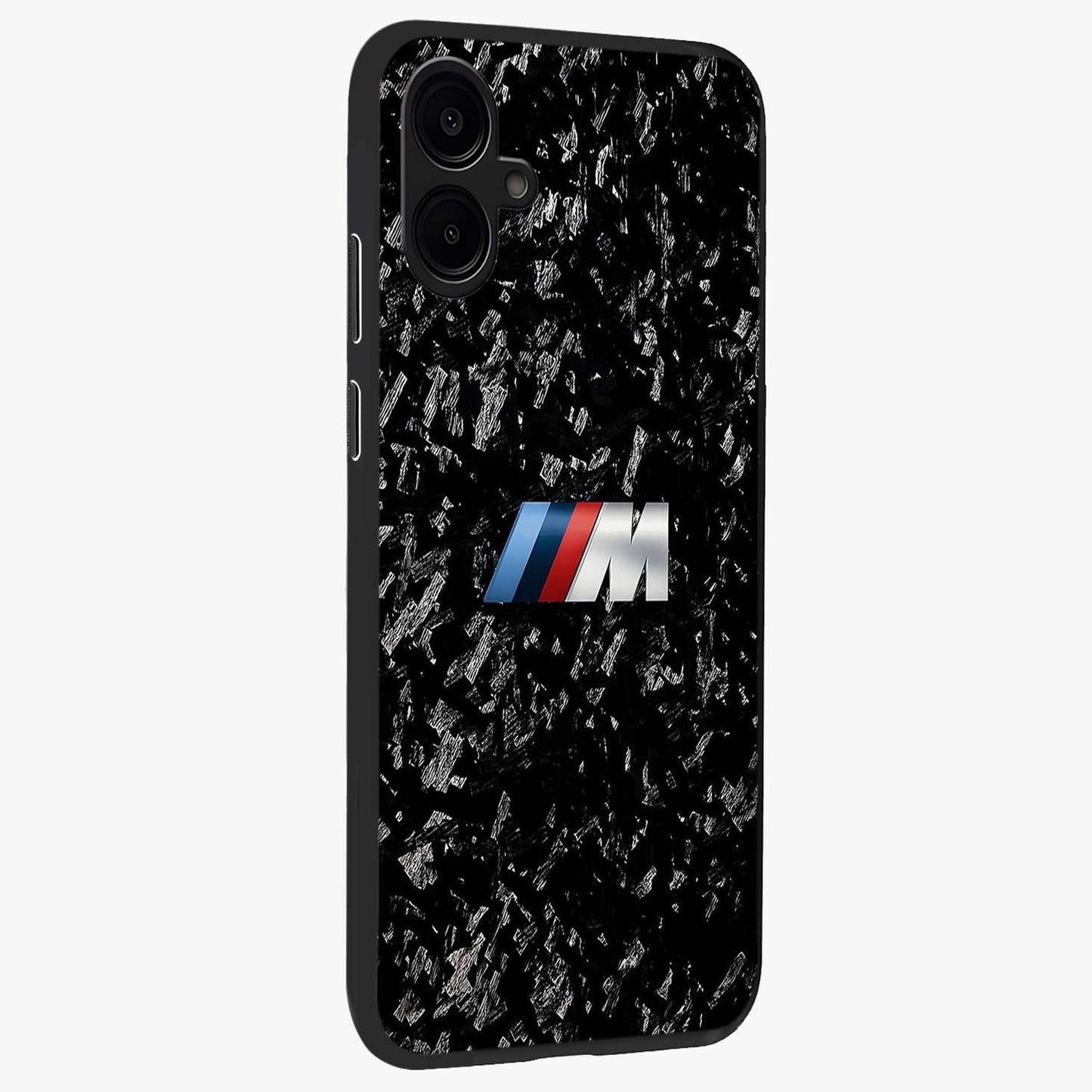 Carbon Speed Mark Glass Case upright view showcasing modern carbon speed graphic with bold automotive theme.